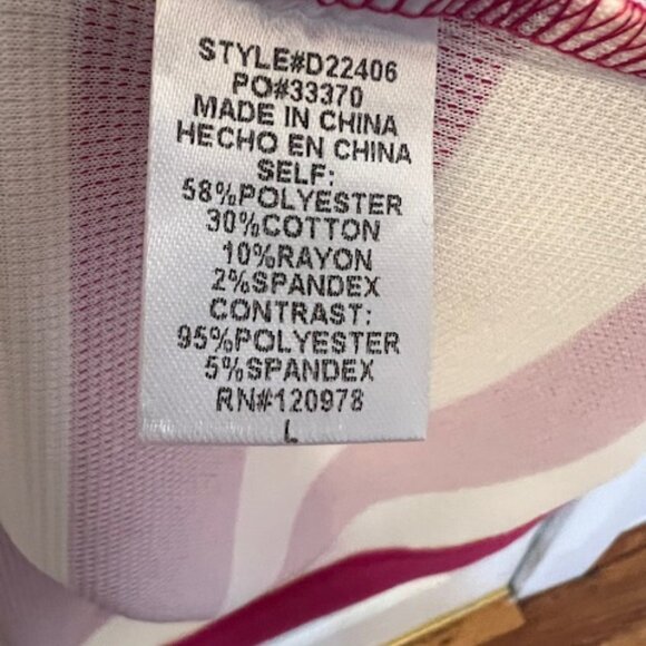 Entro Dress Womens Pink White Stripe Sleeveless Mini Dress Pockets, Large, NEW - Picture 5 of 8